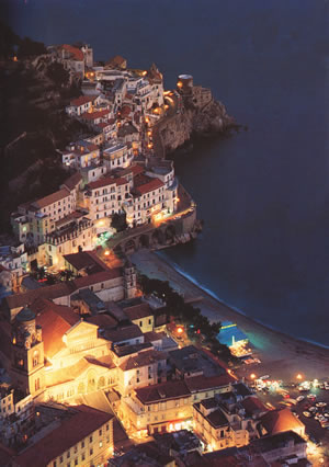 Night view of Amalfi