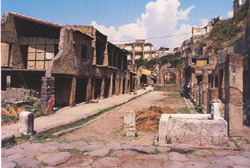 The main square in the excavations of Herculaneum