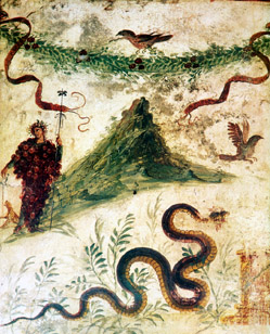 Vesuvius in a Pompeian fresco