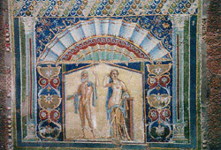 Mosaic of Herculaneum rapresenting Poseidon and Anfitrite