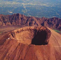 Bird's eye view of Vesuvius