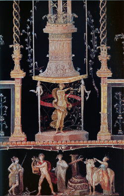 Fresco from the triclinium of the House of the Vettii in Pompeii