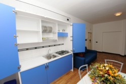 The kitchen corner of the apartment