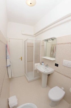 Bathroom with shower of the apartment