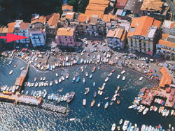 The bird's eye view of Marina Grande apartment and its fishermen's village