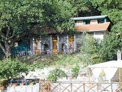 Apartment on Amalfi Coast: The fa�ade of the building along the Amalfi Coast, where Vicalvano Type A Apartment is located
