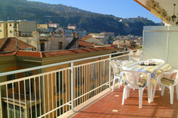 House in Sorrento: Large terrace of Lauro House that faces the green hills surrounding Sorrento