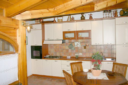 The kitchen of Isotta home in Sorrento