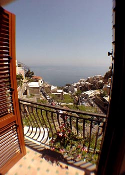 Vacation Apartment Positano: Sea-view from the small terrace of Ludovica Type C Vacation Apartment in Positano