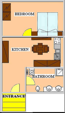 Lodging in Sorrento: Plan of Nina Lodging in Sorrento
