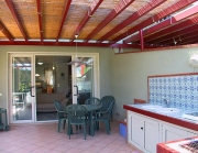 Pergola with kitchen and barbecue
