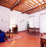 Living room of Florio apartment in San Gimignano