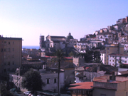 Beautiful view of the town and cathedral from the terrace of the Papavero Apartment