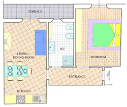 Apartment in Florence: Map of Donato Apartment