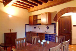 Florence Dwelling for Rent: Kitchen and Dining room of Latini Dwelling