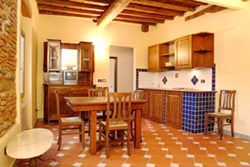 Apartment Florence Tuscany: Dining-room with kitchen of Uccello Suite in Florence