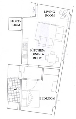 Suite Florence Tuscany: Map of Uccello Suite in Florence