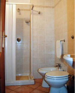 Amalfi Coast Flat: An example of the bathroom of the Vicalvano Type C Flat on Amalfi Coast