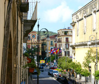 Apartment in Sorrento: View of Tasso square, center of the town, from the balcony of Armida Apartment in Sorrento