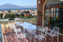  Sorrento Apartment: Terrace with table and chairs and a beautiful sea-view of Chiara Apartment in Sorrento