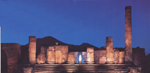 Ruins of Pompeii by night