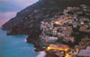 Night view of Positano that combines the features of the town